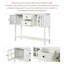 Console avec buffet et tablette inférieure, armoire de rangement en bois / verre Farmhouse-799070676