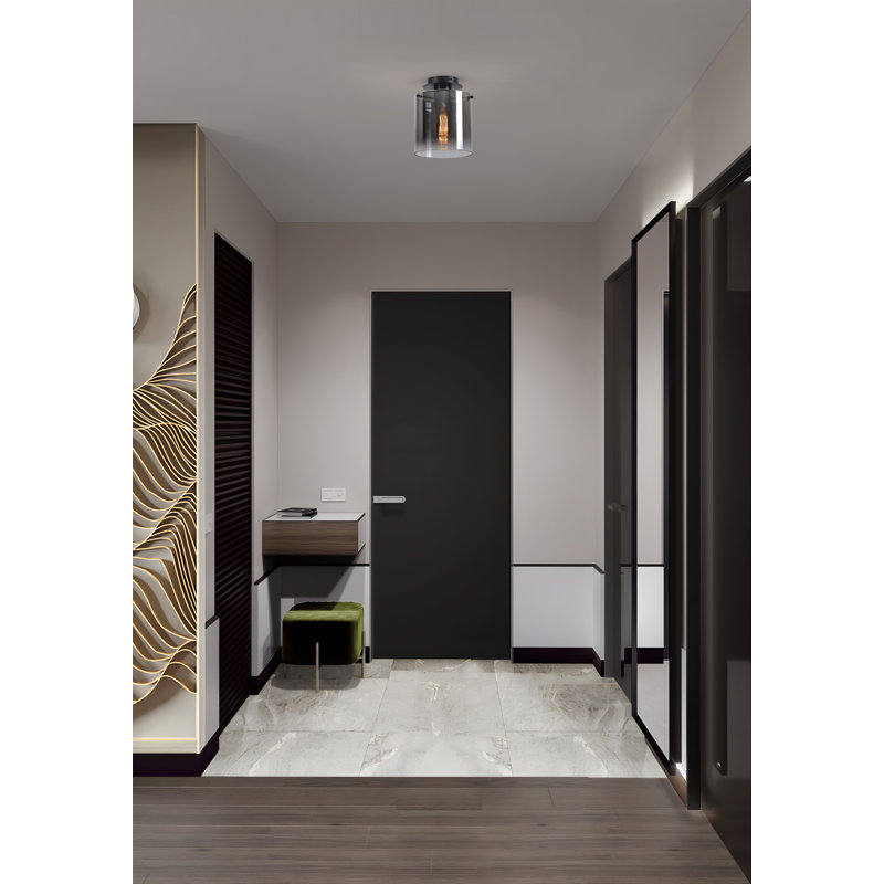 Tiburon Glass Flush Mount, Black