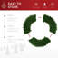 Artificial Pre-Lit Fir Christmas Wreath Decoration w/ LED Lights, 930 Tips, Power Plug-In-967793161