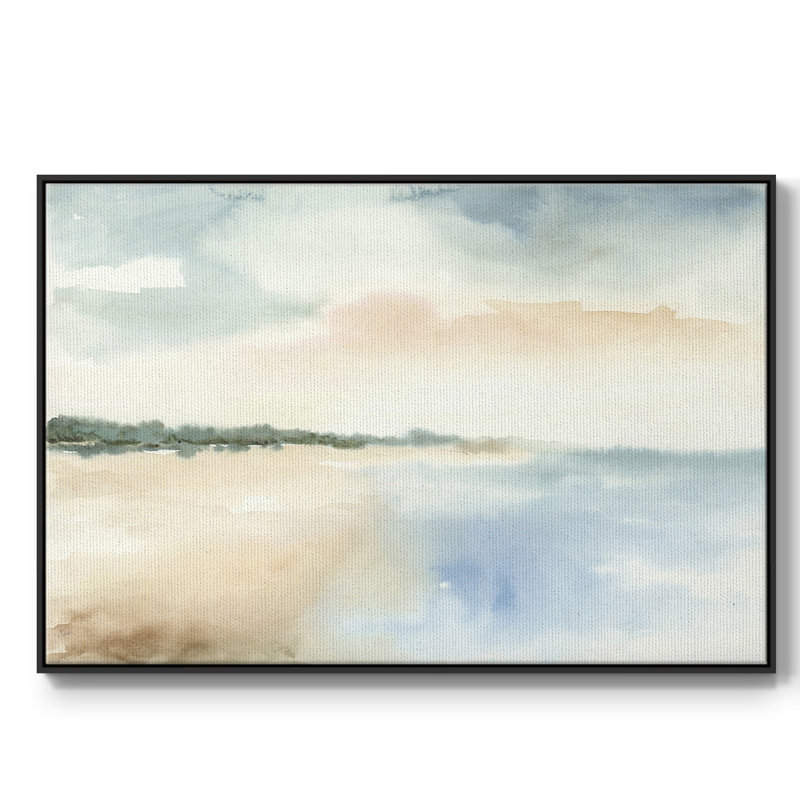 Simple Sea, reproduction d'art sur toile, H 27 po x l 41 po x P 2 po, Noir