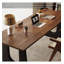 Table rustique en bois de pin avec base en fer noir-336386213