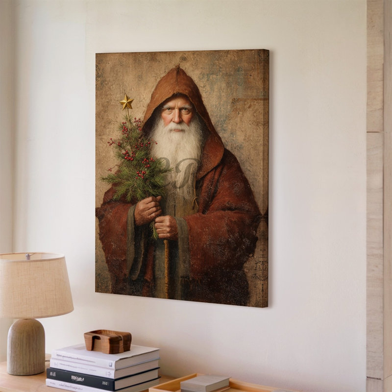 Reproduction d'art sur toile, "Une personne âgée avec une longue barbe blanche", H 9 po x l 12 po