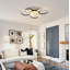 Ventilateur de plafond encastrable moderne à moteur à courant continu et à profil bas de 41 pouces à 6 vitesses avec lumière DEL à intensité variable, noir mat