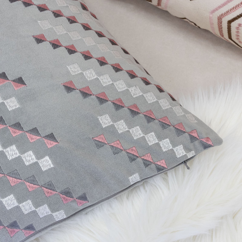 Geometric Velvet Throw Pillow