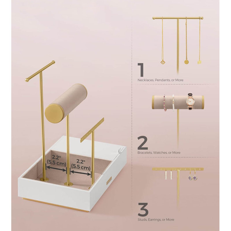 Jewellery Stand +, White