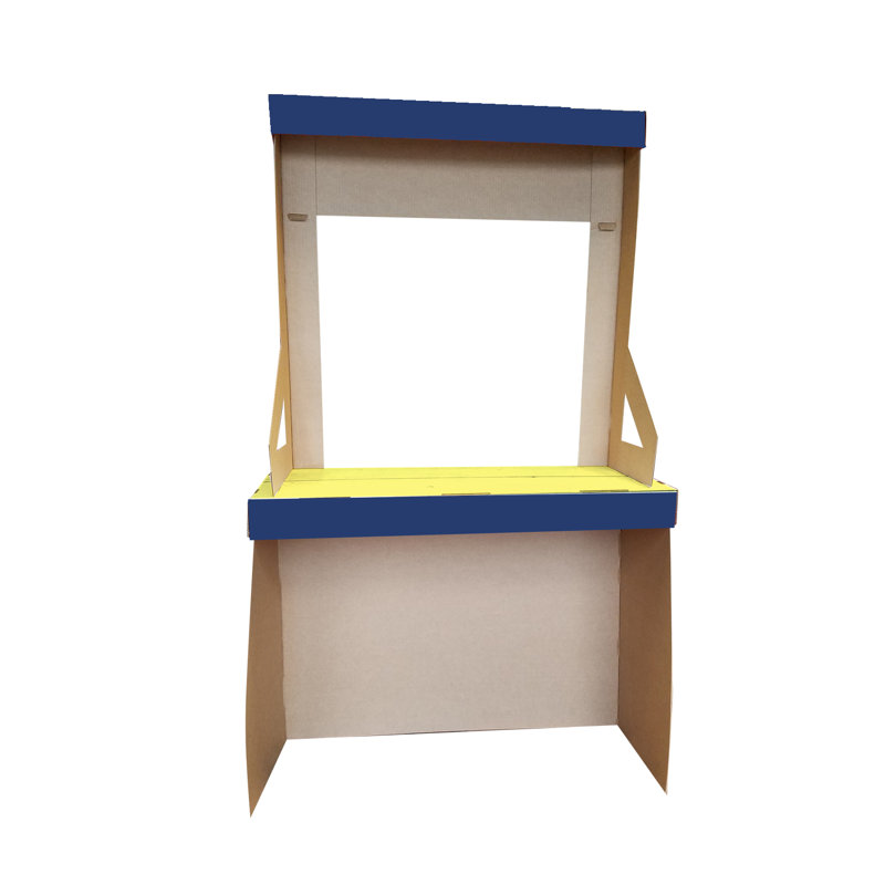 Children's Blue and Yellow Cardboard Lemonade Stand