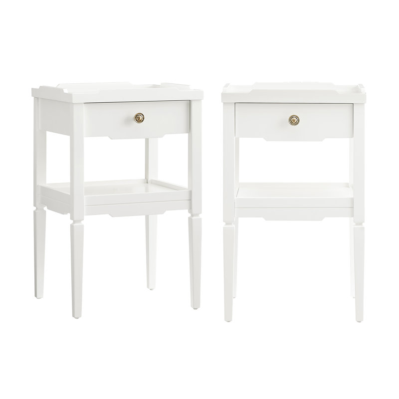 Lovett 1-Drawer Nightstand - Set Of 2, White