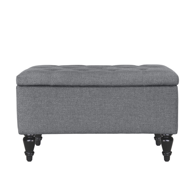 Banc de rangement rembourré Brenicia, gris