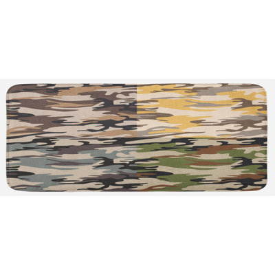 Tapis de cuisine undercover combinaison de motifs camouflages en 4 passes