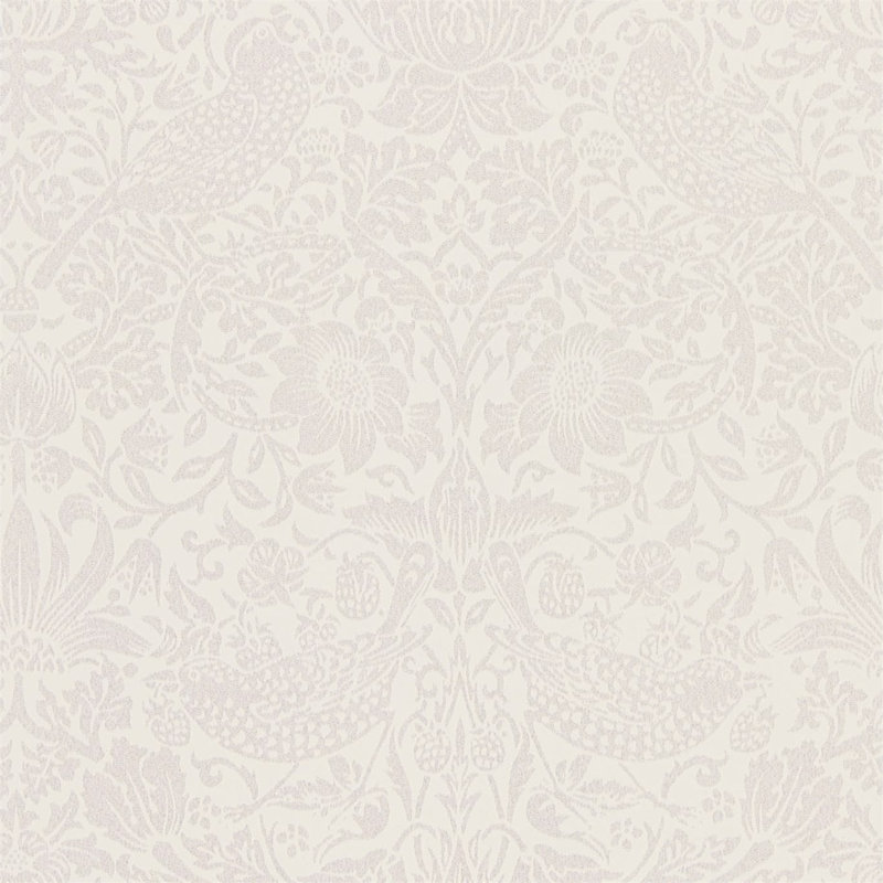 Pure Strawberry Thief Wallpaper, Oyster/Chalk