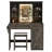 Polett Steel, Glass and Manufactured Wood Makeup Vanity with Lighted Mirror-926818897