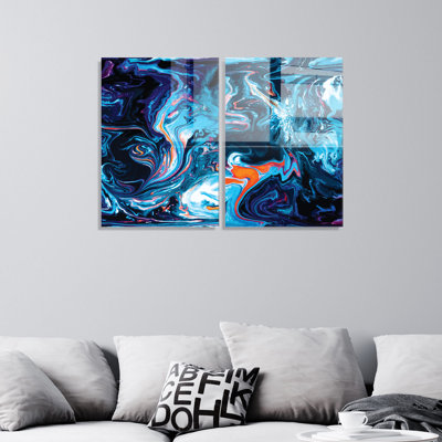 2 Piece No Frame Print on Glass
