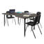 Table d'activité thermofusionnée avec pieds fuselés réglables Adapte 48 x 72-115943334-115943341