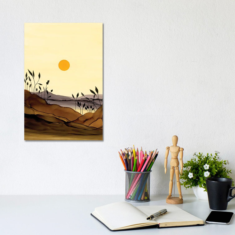 Browns And Yellows by Jan Matthews - Wrapped Canvas Painting
