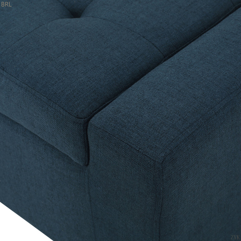 Storage Ottoman Bench, Navy Blue