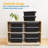 ECR4Kids Cubby Storage Plastic Bin with Lids, Multipurpose Organization, 10-Piece-99895644