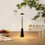 Lampe de table bistro portative et rechargeable à DEL 12 po Enoki, finition noire, gradation 3 voies