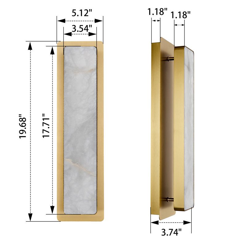 Mikinzie LED Wall Sconces Wallchiere Flush Mounted Sconces with Alabaster Shade