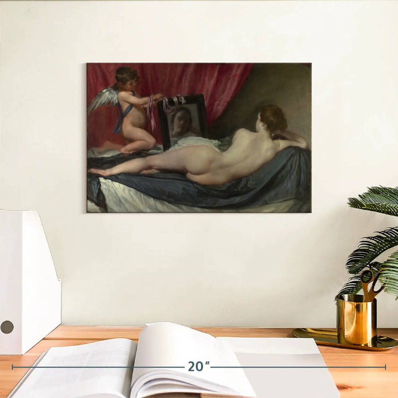 Hardie Venus à son miroir, H 8 po x l 12 po
