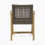 Ensemble de salle à manger 5 pièces pour patio, table à lattes de 63 po et 4 chaises en bois d'acacia et en rotin de polyéthylène pour patio