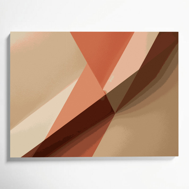 Minimalisme 28, art mural sur toile brune, H 12 po x l 18 po