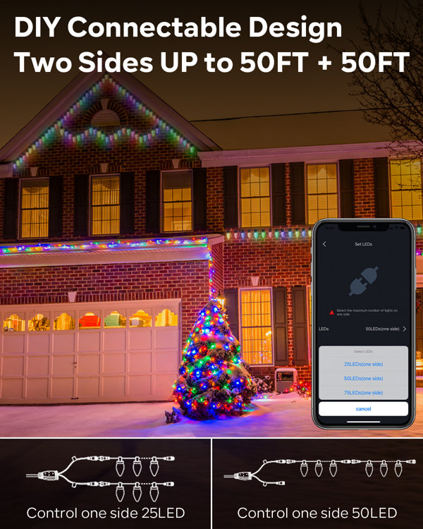 Diy Smart Christmas Tree Lights App Remote Control String Lights