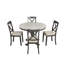 Ensemble 5 pièces de table de salle à manger et chaises pour 4 personnes, table de cuisine en bois massif avec 4 chaises-1230803125-1230803128-1230803132