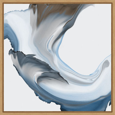«Liquide bleu Motion II» par Alex Black, reproduction d'art sur toile encadrée