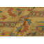 Tapis brun clair / vert en laine tissé à la main de conception unique 7 pi 7 po x 9 pi 10 po Madea