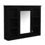Armoire de salle de bain murale avec miroir, 35 po x 27,5 po, grand espace, armoire à miroir noire, fonction réglable-311332482-311332493
