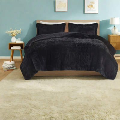 Soft Plush Bedding Sets, Polyester Twin Xl Shaggy Modern Home