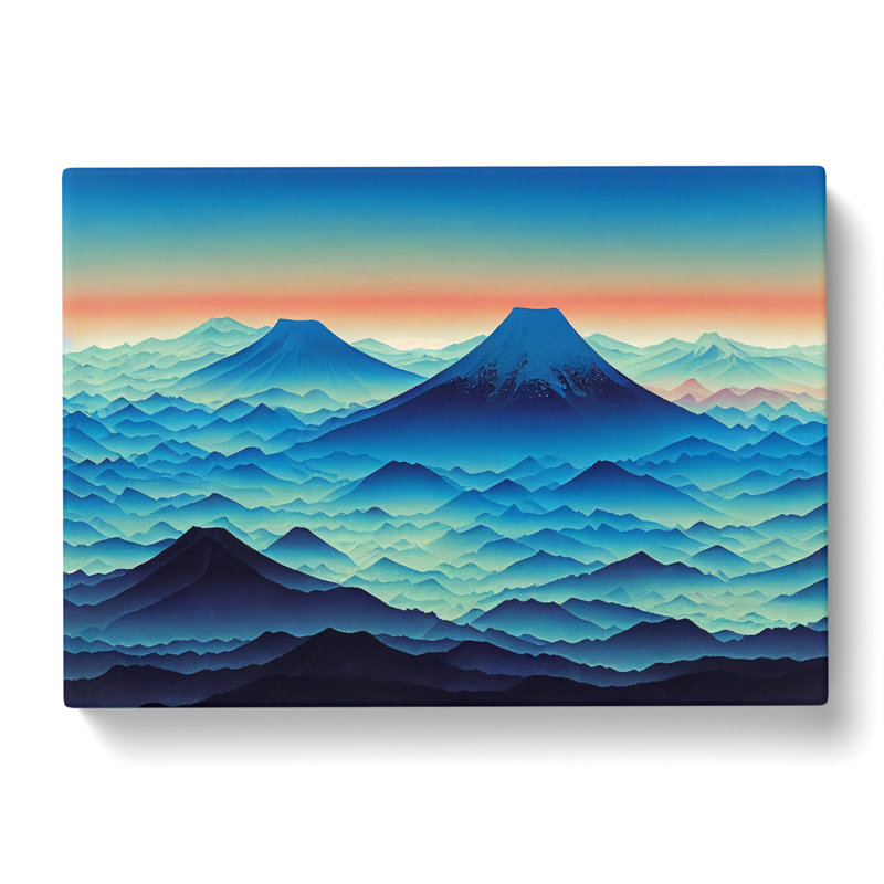Righteous Japanese Mountains - Wrapped Canvas, 40cm H x 60cm W x 3cm D