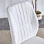 Ensemble de chaises de salle à manger 4 pièces, ensemble de chaises de salle à manger blanches, sièges à dossier haut en polyuréthane et pieds robustes-1505781024