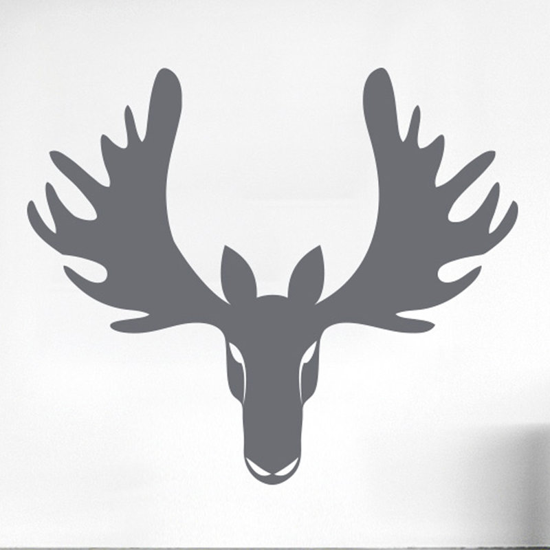 Animals Wall Decal, Large, Grey