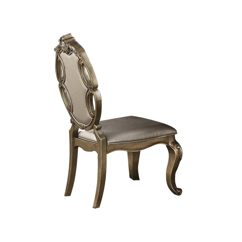 Chaise d'appoint rembourrée Elamin, Argent / chêne rétro, Chêne rétro