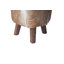 Bonneau 47cm Wide Genuine Leather Round Animal Print Footstool Ottoman