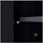 Black Bathroom Cabinet Triangle Corner Storage Cabinet with Adjustable Shelf Modern Style MDF Board-6063952