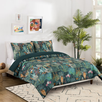 Ensemble de housse de couette réversible en coton 3 pièces Phoenix