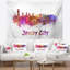 Tapisserie de jersey city skyline Cityscape-28485428