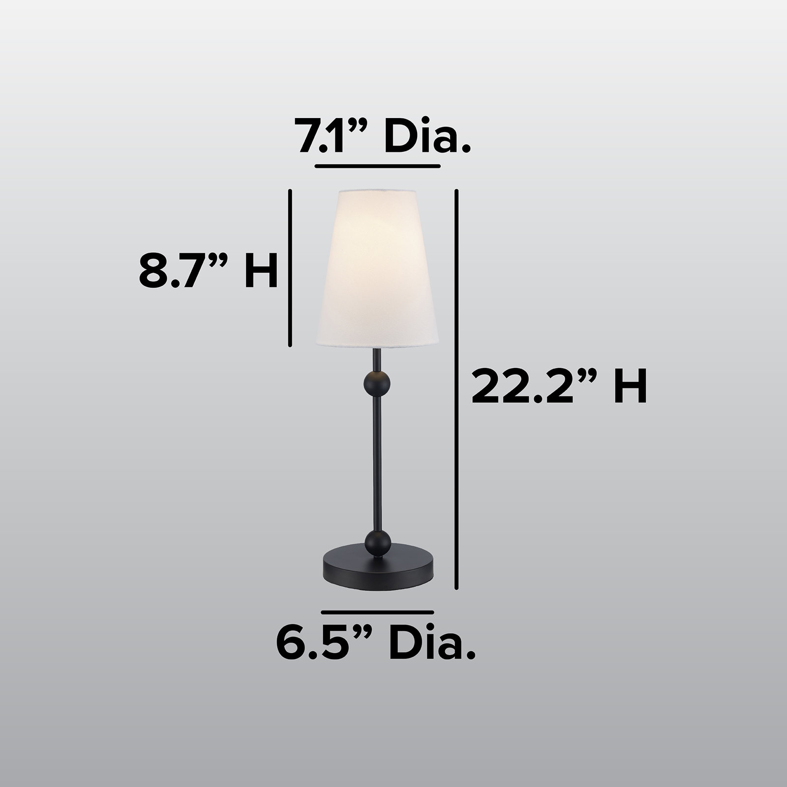 Kael 1 - Light Table Lamp, Black