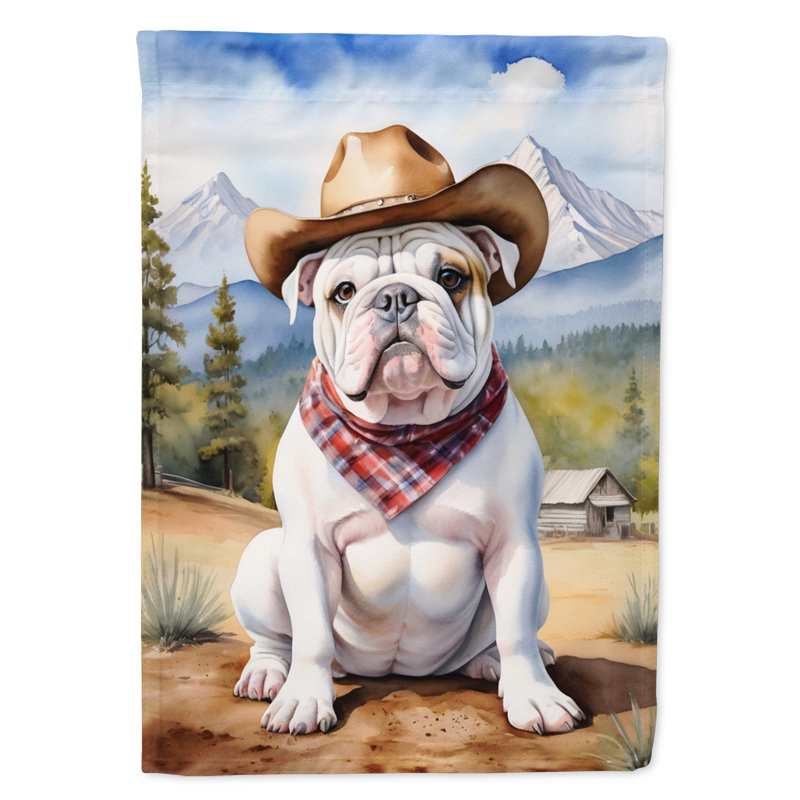 Drapeau Cowboy Welcome Garden, Bouledogue anglais rouge