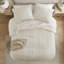 Ensembles de literie pour grand lit douillet en chenille douillette ivoire pour la maison