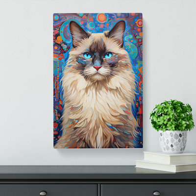 Ragdoll Cat Modern - Wrapped Canvas