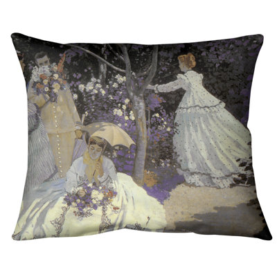 Coussin lombaire pour les femmes dans le jardin