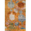 Tapis unique jaune / souci / bleu sarcelle / angulaire 9 pi 4 po x 11 pi 1 po Angora Angor