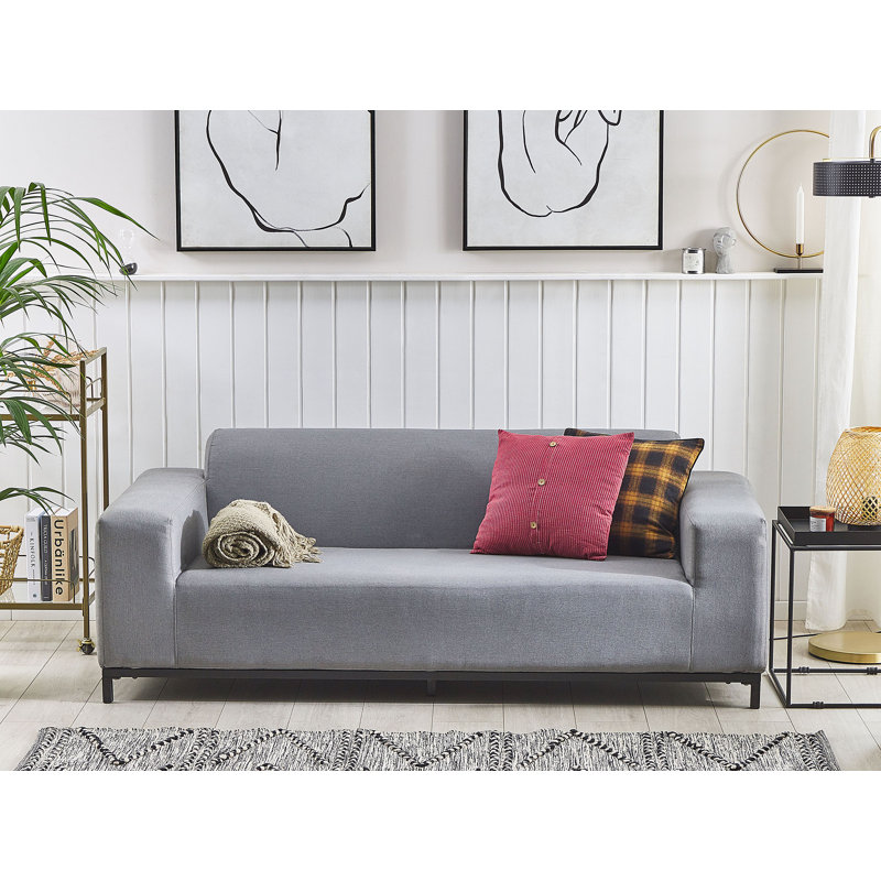 Booragoon 186cm Wide Metal Patio Sofa, Grey