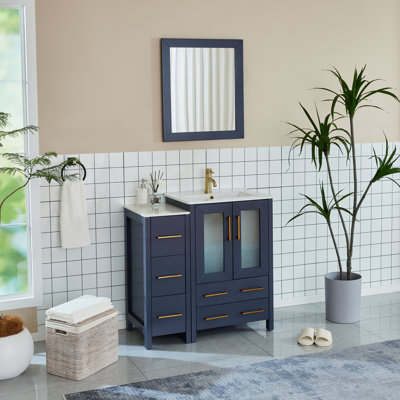 Ensemble de meuble-lavabo simple 36 "avec miroir 