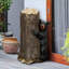 Statues de jardin | Sculpture ours noir 21,6 po Hugger | Décoration de pelouse intérieure et extérieure | Ciment béton | Gris anthracite