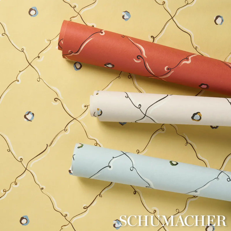 Schumacher X Backdrop Colette Wallpaper, Red