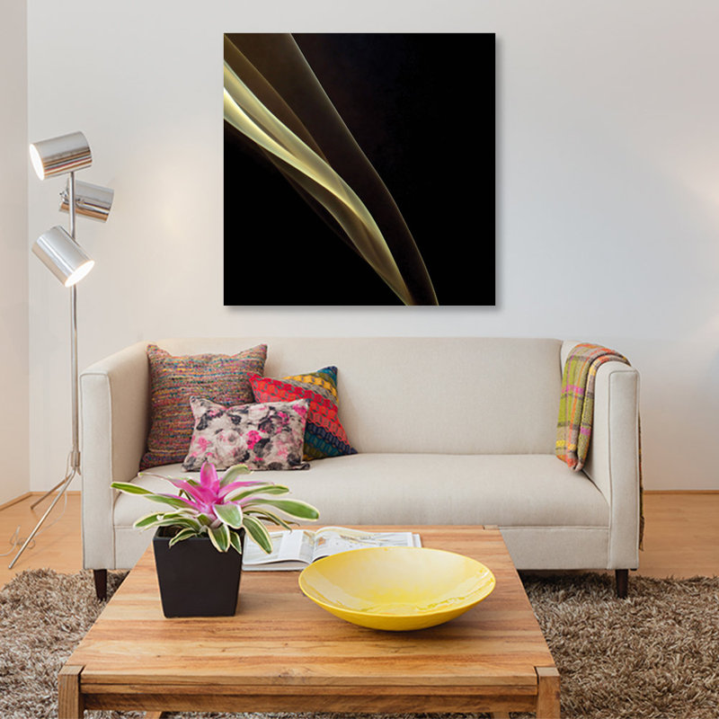 « fumee i », impression sur toile, H 26 po x l 26 po x P 1,5 po, Toile tendue, Pas de tapis